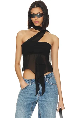 DANIELLE GUIZIO Chiffon Wrap Around Top in
