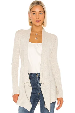 AUTUMN CASHMERE Rib Drape Cardigan in