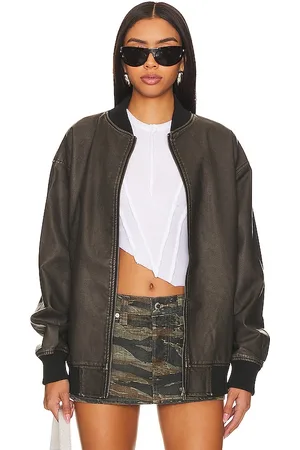 superdown Ariel Faux Leather Bomber in