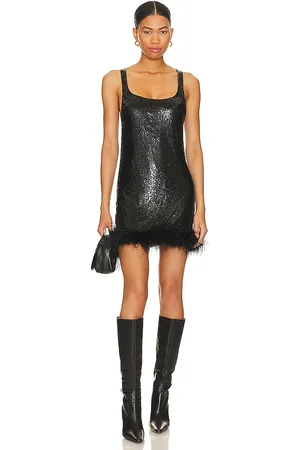h:ours Chainmail Feather Mini Dress in