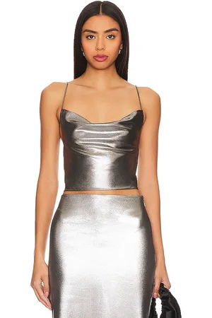 ROTATE Metallic Crop Top in