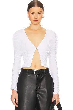 SID NEIGUM Cropped Knife X Box Pleated Cardigan in