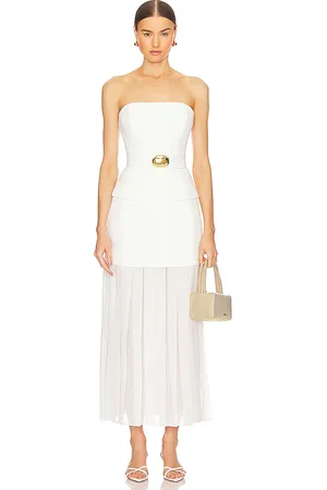 Nicholas Reagan Strapless Mini Dress With Pleated Skirt in