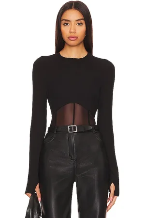 Michael Lauren Danton Rib Mesh Corset Top in