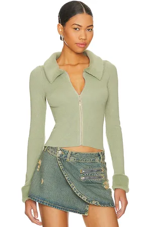 MORE TO COME Natalie Knit Zip Cardigan in