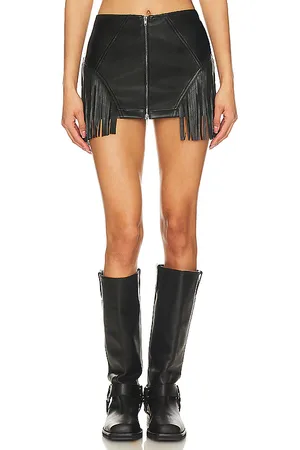 superdown Riley Faux Leather Skirt in