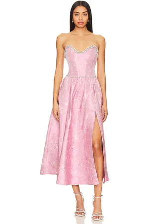 V. Chapman Lucia Corset Midi Dress in