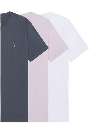AllSaints Brace 3 Pack Tee in Blue Sugar Lilac & White