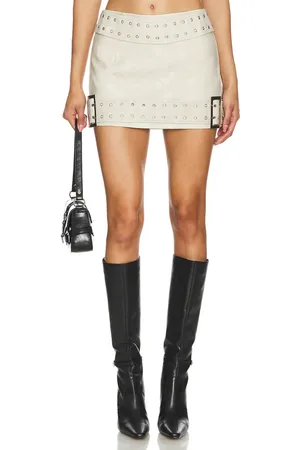 superdown Torie Faux Leather Mini Skirt in