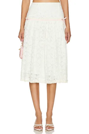 yuhan wang Floral Ruched Skirt in
