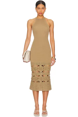 Tularosa Finley Crochet Midi Dress in