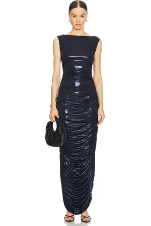 Norma Kamali Sleeveless Side Shirred Gown in