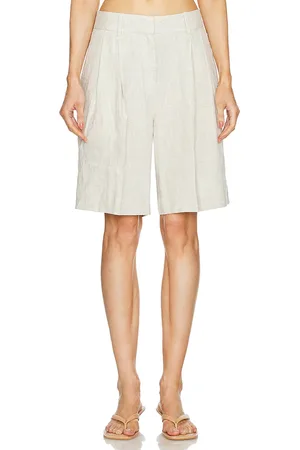 GRLFRND Linen Bermuda Shorts in