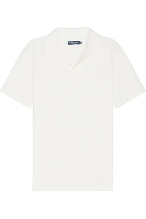 Frescobol Carioca Faustino Terry Cotton Blend Short Sleeve Polo in