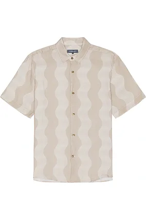 Frescobol Carioca Castro Cabana Stripe Linen Classic Shirt in