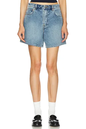 GRLFRND Reggie Mid Rise Long Mom Short in