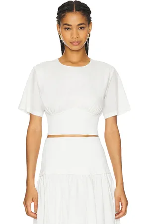 Simkhai Adair Crewneck Crop Top in