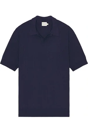 Bound Ribbed Knit Polo in