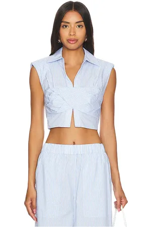 Simkhai Emie Cropped Box Sleeve Top in
