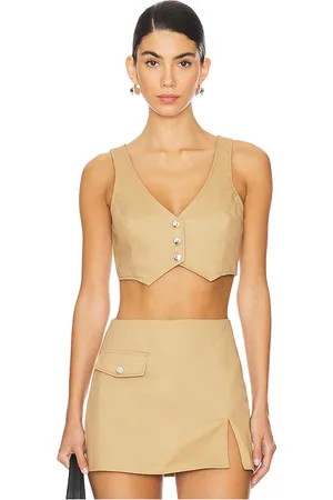 Amanda Uprichard Ethan Cropped Vest in