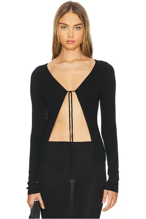 St Agni Rouleau Tie Reversible Knit Top in