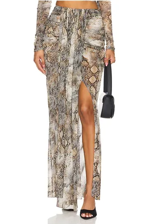 LAPOINTE Mesh Draped Skirt in