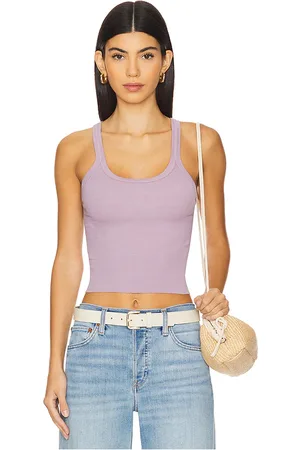 RE/DONE Cropped Ribbed Tank in