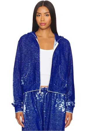 Michael Lauren Bowman Burnout Loop Terry Crop Zip Up Jacket in