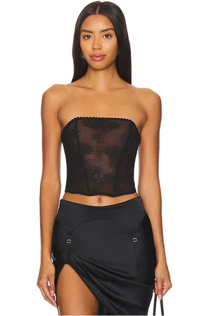 FLEUR DU MAL Bouquet Lace Corset Top in