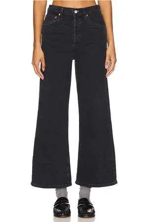 RE/DONE High Rise Wide Leg Crop in