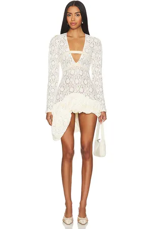 yuhan wang Draped Lace Dress in