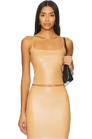 Commando Faux Leather Cami Crop Top in