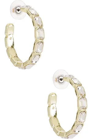 Baublebar Crystal Lined Hoop Earrings in