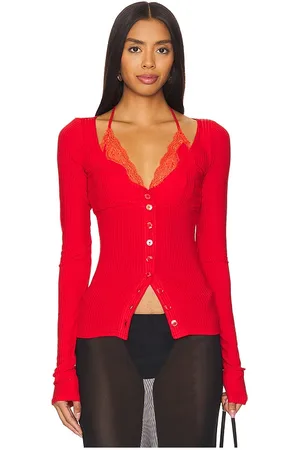 Vaillant Ribbed Jersey Cardigan With Bra Top in
