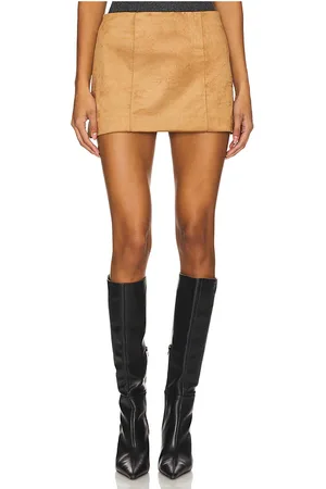 Tularosa Ginny Faux Suede Mini Skirt in