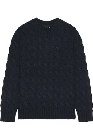 Vince Cable Wave Crew Sweater in