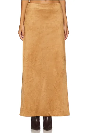 Tularosa Brandy Faux Suede Maxi Skirt in