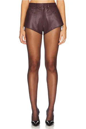 LAPOINTE Stretch Faux Leather Mini Short in