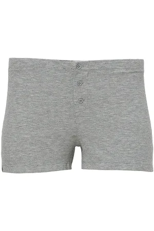 Barefoot Dreams Malibu Collection Ultra Soft Rib Boxer Shorts in