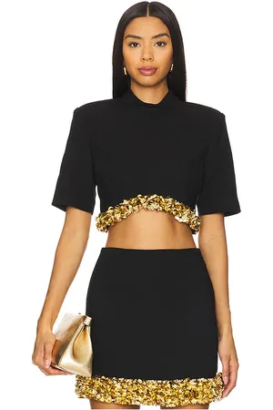 Simkhai Jalen Short Sleeve Cropped Top in