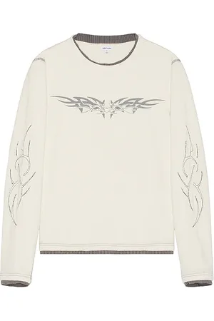 Jaded London Waffle Tribal Applique Long Sleeve Tee in