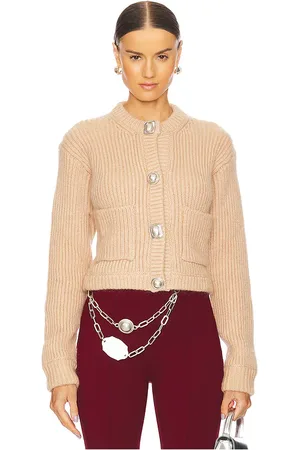 AREA Gemstone Button Cardigan in