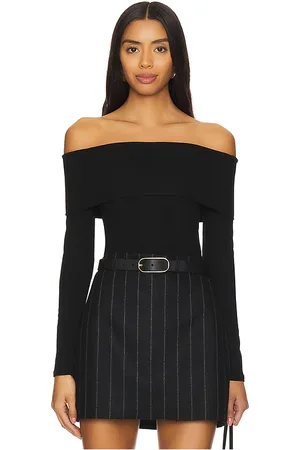 THEORY Long Sleeve Off The Shoulder Top in