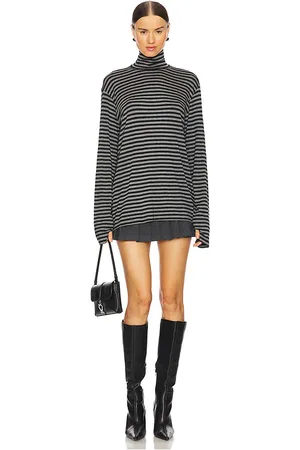 Norma Kamali Long Sleeve Turtleneck Easy Fit Top in