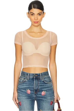 Fiorucci Embroidered Tulle Crop Top in
