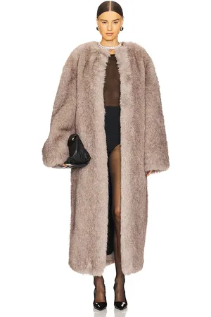 The Andamane Taylor Faux Fur Maxi Coat in
