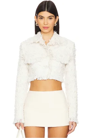 yuhan wang Frayed Tweed Jacket in