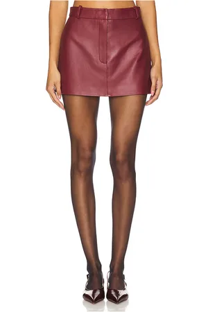 AEXAE Leather Mini Skirt in