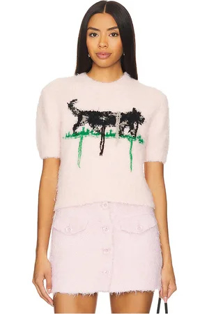 yuhan wang Cat Intarsia Top in