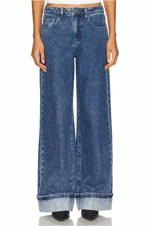 WeWoreWhat Cuff Straight Leg Jean in